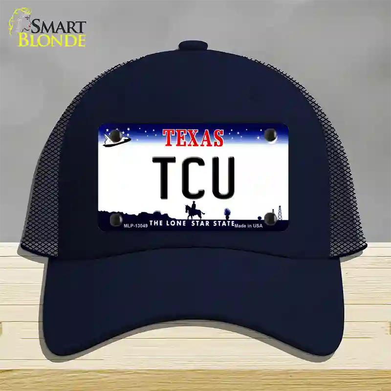 TCU Novelty License Plate Hat Mesh / Navy