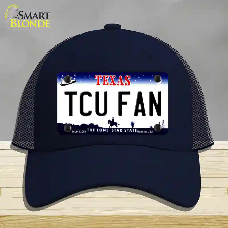 TCU Fan Novelty License Plate Hat Mesh / Navy