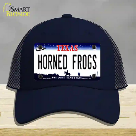 Horned Frogs Novelty License Plate Hat Mesh / Navy