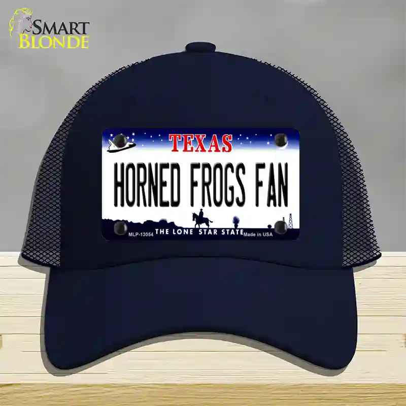 Horned Frogs Fan Novelty License Plate Hat Mesh / Navy