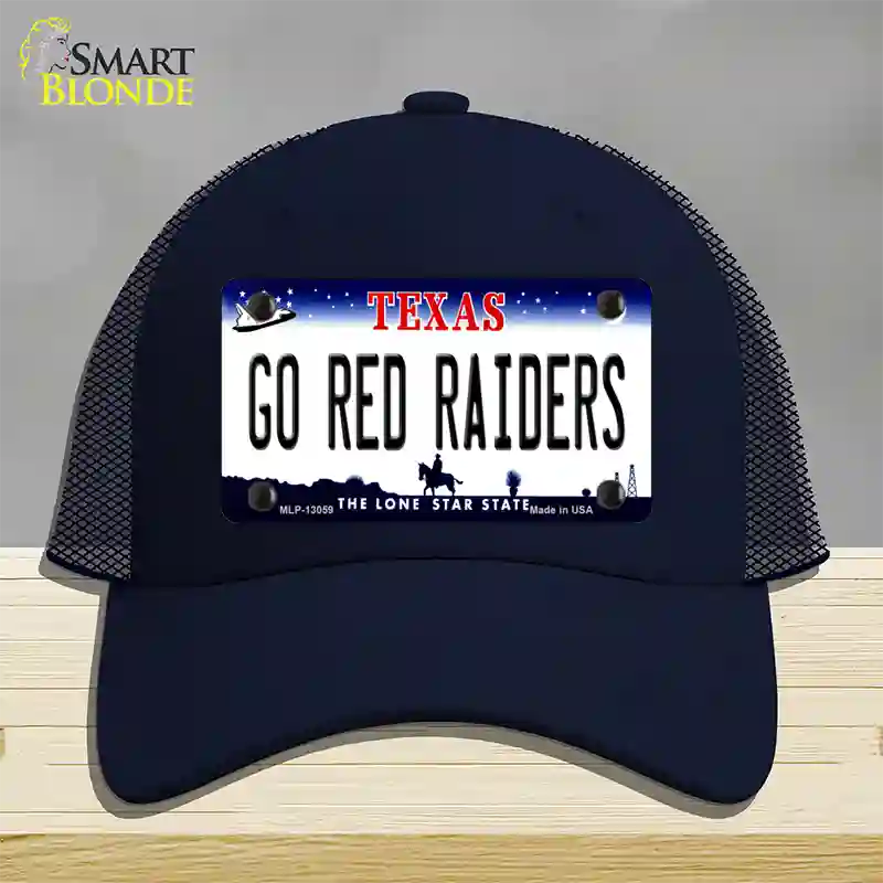 Go Red Raiders Novelty License Plate Hat Mesh / Navy