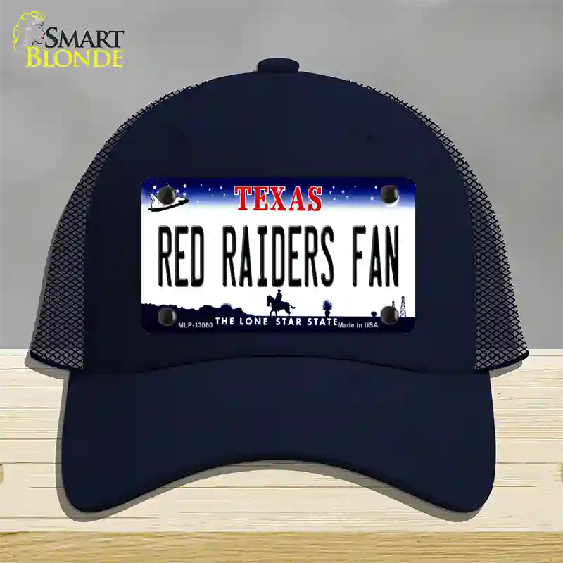 Red Raiders Fan Novelty License Plate Hat Mesh / Navy