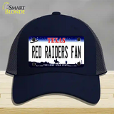 Red Raiders Fan Novelty License Plate Hat Mesh / Navy