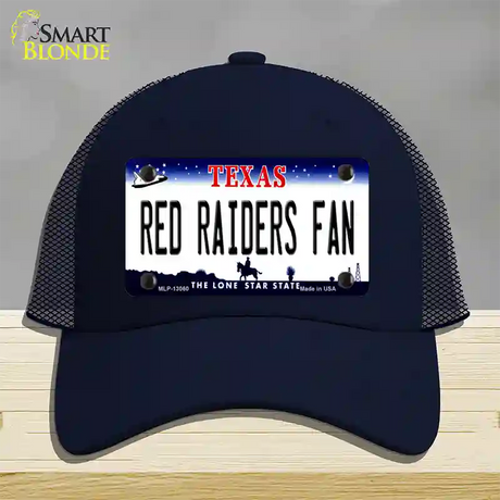 Red Raiders Fan Novelty License Plate Hat Mesh / Navy