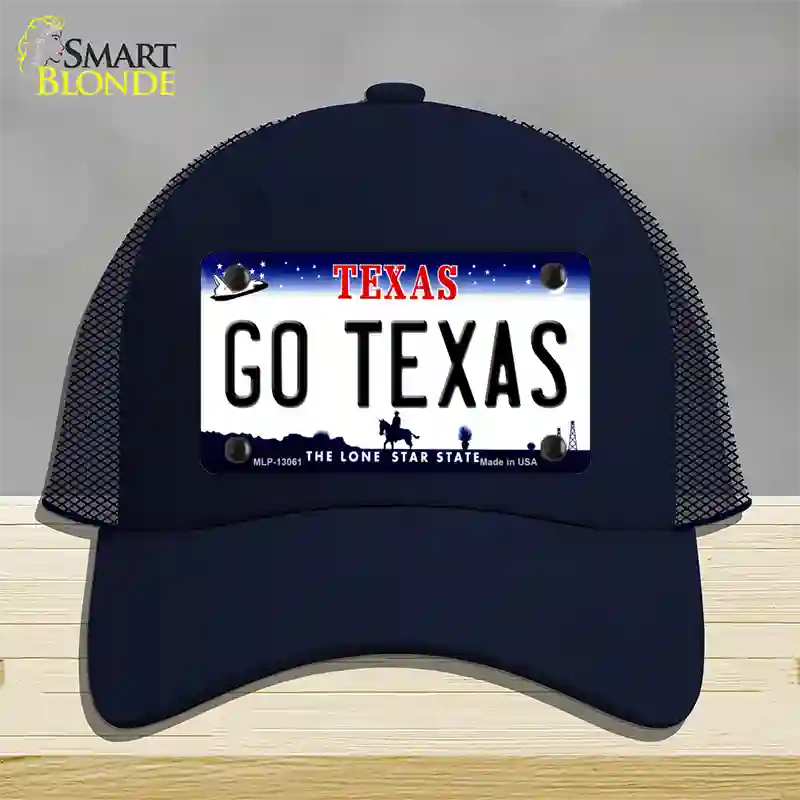 Go Texas Novelty License Plate Hat Mesh / Navy