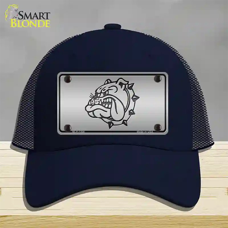 Bulldog Novelty License Plate Hat Mesh / Navy