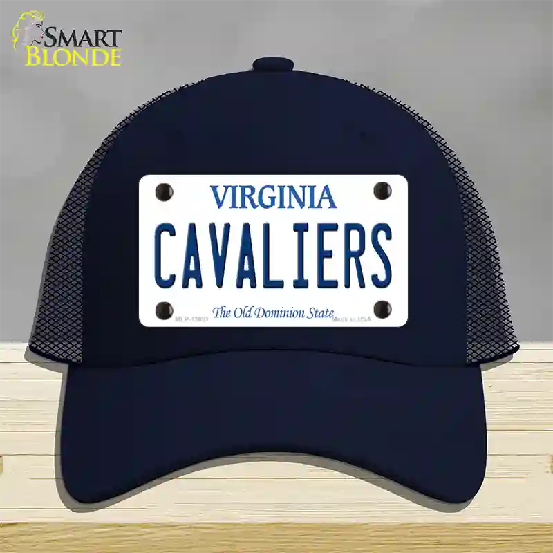 Cavaliers Novelty License Plate Hat Mesh / Navy