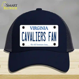 Cavaliers Fan Novelty License Plate Hat Mesh / Navy