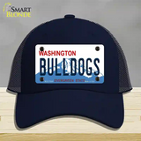 Bulldogs Washington State Novelty License Plate Hat Mesh / Navy