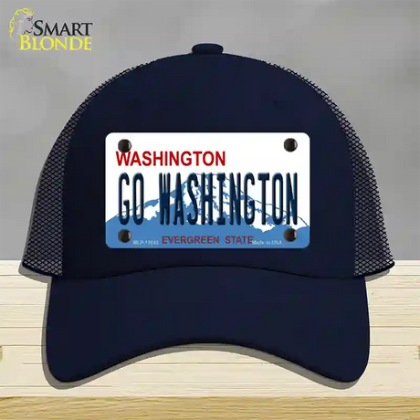 Go Washington Novelty License Plate Hat Mesh / Navy