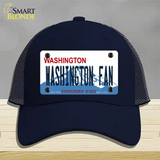 Washington Fan Novelty License Plate Hat Mesh / Navy