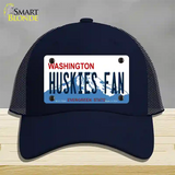 Huskies Fan Washington Novelty License Plate Hat Mesh / Navy