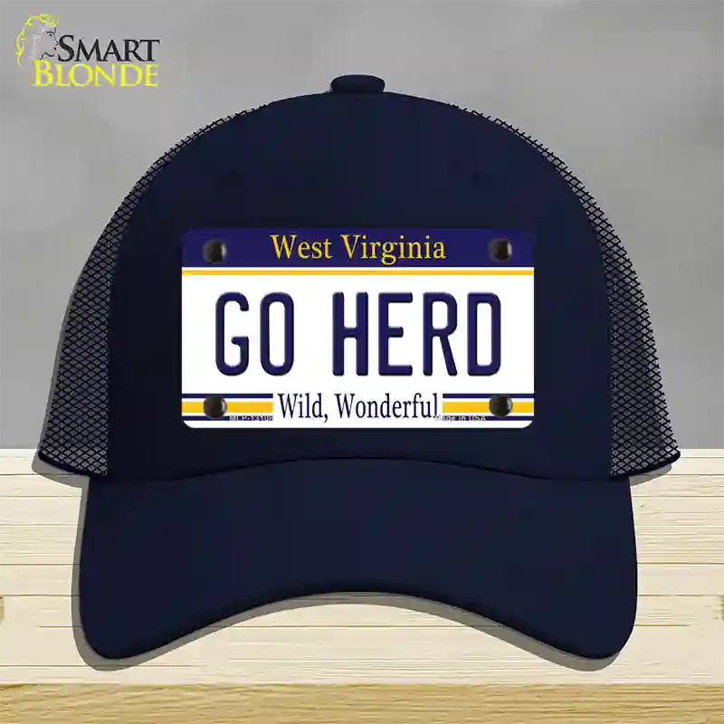 Go Herd Novelty License Plate Hat Mesh / Navy