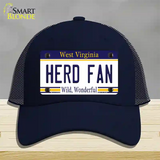 Herd Fan Novelty License Plate Hat Mesh / Navy