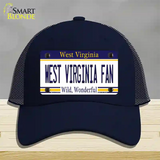 West Virginia Fan Novelty License Plate Hat Mesh / Navy