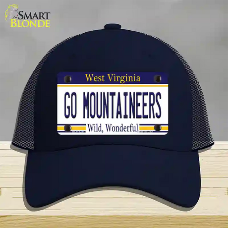 Go Mountaineers Novelty License Plate Hat Mesh / Navy