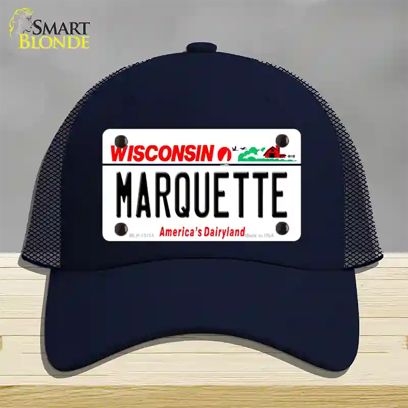 Marquette Novelty License Plate Hat Mesh / Navy