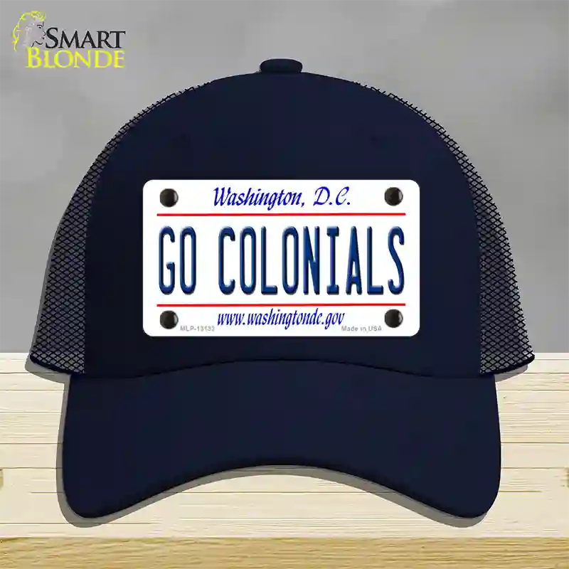 Go Colonials Novelty License Plate Hat Mesh / Navy