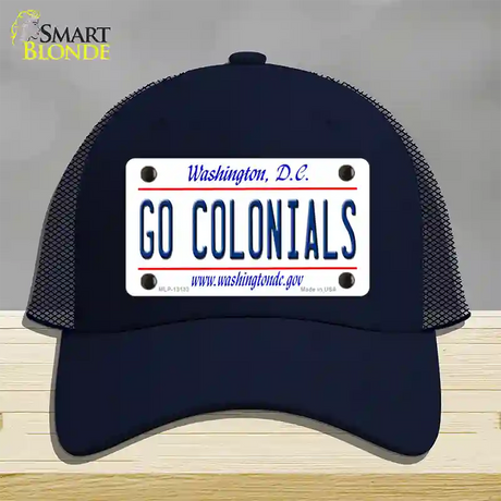 Go Colonials Novelty License Plate Hat Mesh / Navy