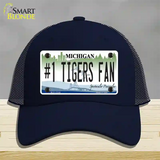 Number 1 Tigers Fan Novelty License Plate Hat Tag Mesh / Navy