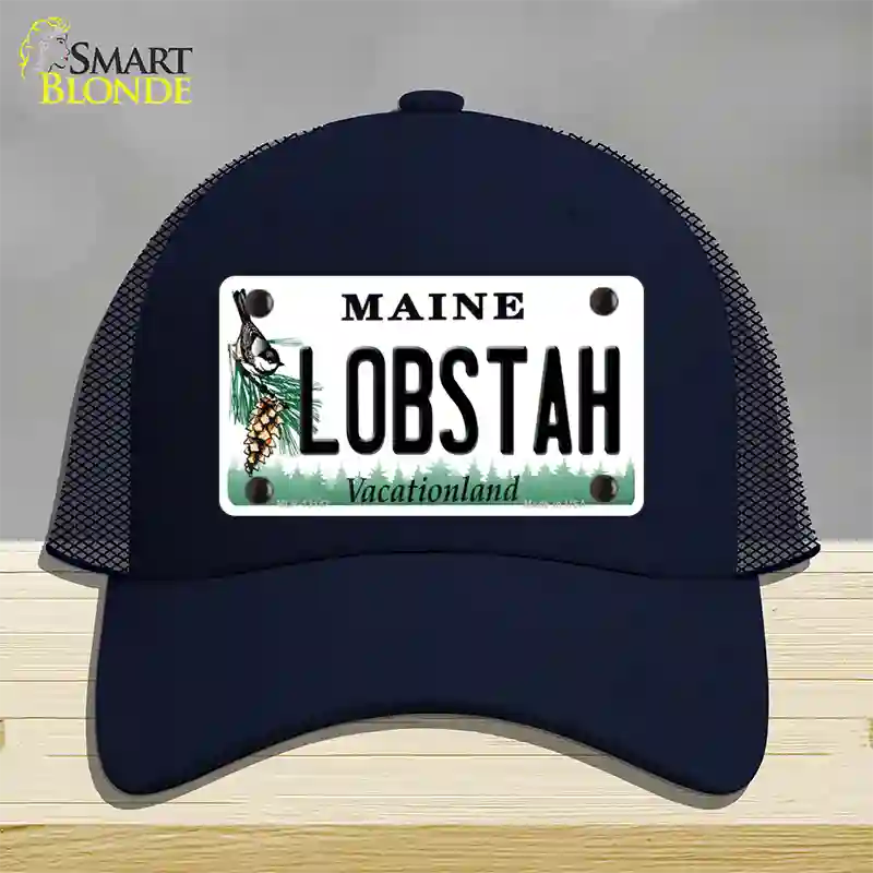 Lobstah Maine Novelty License Plate Hat Mesh / Navy