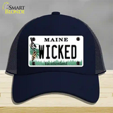 Wicked Maine Novelty License Plate Hat Mesh / Navy