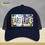 Cardinals Strip Art Novelty License Plate Hat Tag Mesh / Navy