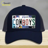 Cowboys Strip Art Novelty License Plate Hat Tag Mesh / Navy