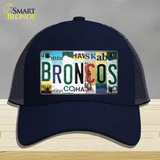 Broncos Strip Art Novelty License Plate Hat Tag Mesh / Navy