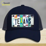 Texans Strip Art Novelty License Plate Hat Tag Mesh / Navy