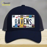 Ravens Strip Art Novelty License Plate Hat Tag Mesh / Navy