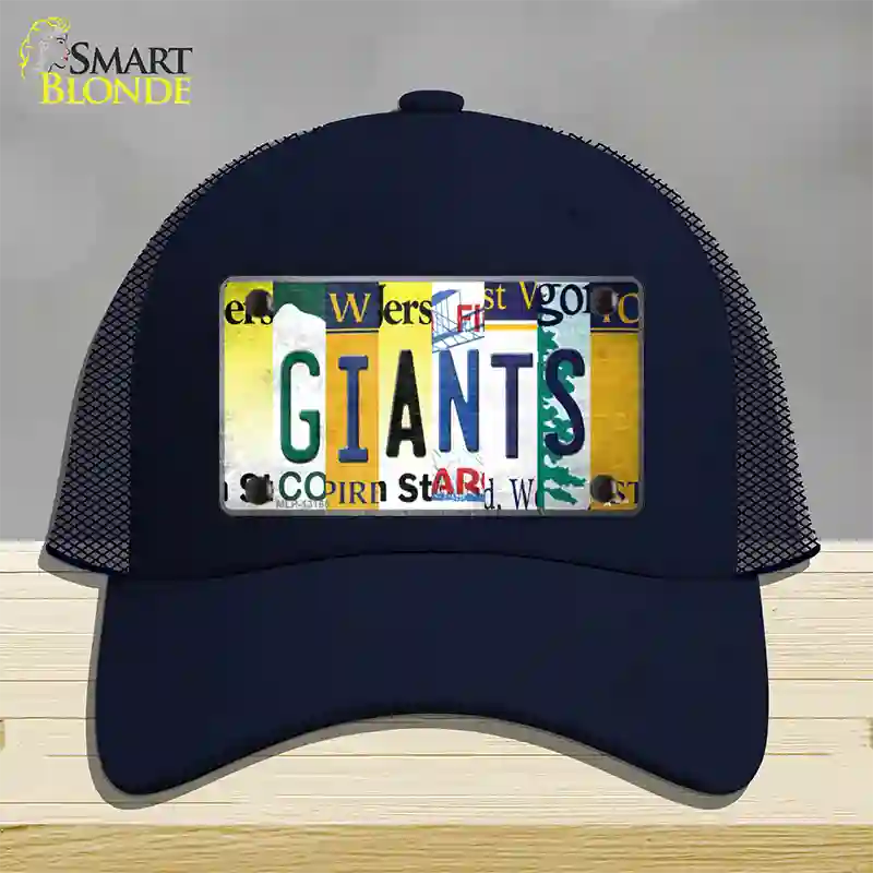 Giants Strip Art Novelty License Plate Hat Tag Mesh / Navy