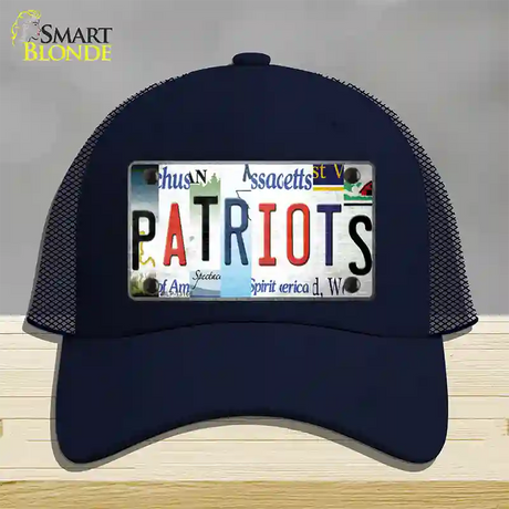 Patriots Strip Art Novelty License Plate Hat Tag Mesh / Navy