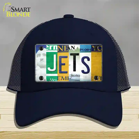 Jets Strip Art Novelty License Plate Hat Tag Mesh / Navy