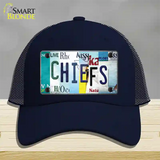 Chiefs Strip Art Novelty License Plate Hat Tag Mesh / Navy