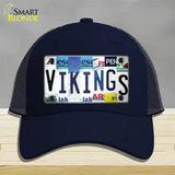 Vikings Strip Art Novelty License Plate Hat Tag Mesh / Navy