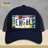 Bengals Strip Art Novelty License Plate Hat Tag Mesh / Navy