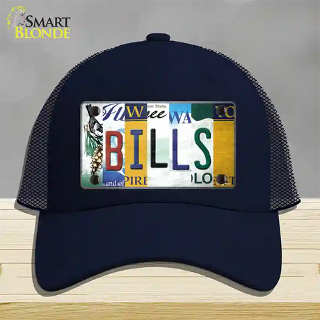 Bills Strip Art Novelty License Plate Hat Tag Mesh / Navy