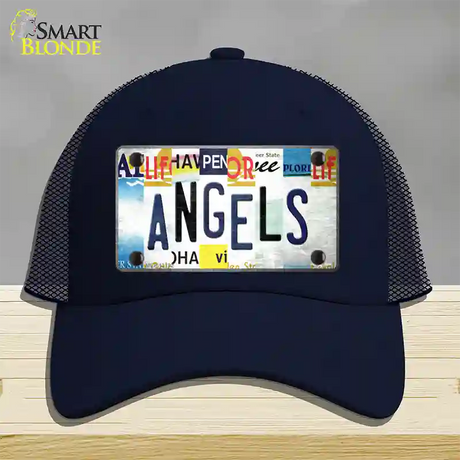 Angels Strip Art Novelty License Plate Hat Tag Mesh / Navy