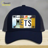 Mets Strip Art Novelty License Plate Hat Tag Mesh / Navy