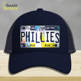 Phillies Strip Art Novelty License Plate Hat Tag Mesh / Navy