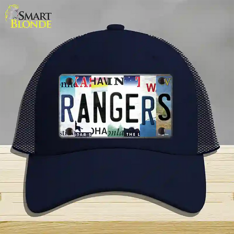 Rangers Strip Art Novelty License Plate Hat Tag Mesh / Navy