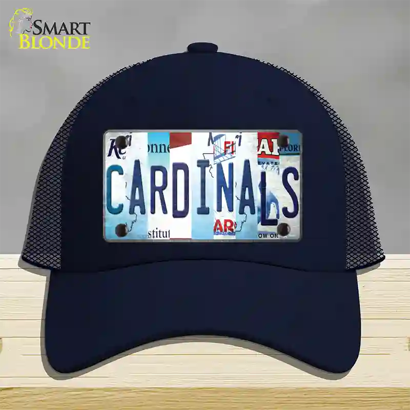 Cardinals Baseball Strip Art Novelty License Plate Hat Tag Mesh / Navy