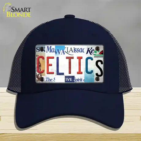 Celtics Strip Art Novelty License Plate Hat Tag Mesh / Navy