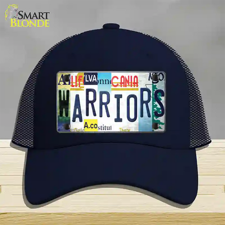 Warriors Strip Art Novelty License Plate Hat Tag Mesh / Navy