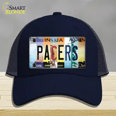 Pacers Strip Art Novelty License Plate Hat Tag Mesh / Navy