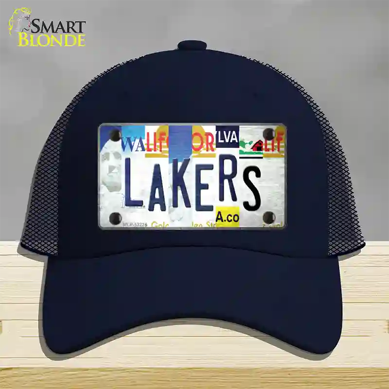 Lakers Strip Art Novelty License Plate Hat Tag Mesh / Navy