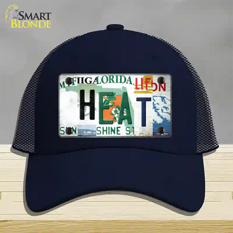 Heat Strip Art Novelty License Plate Hat Tag Mesh / Navy