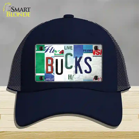 Bucks Strip Art Novelty License Plate Hat Tag Mesh / Navy