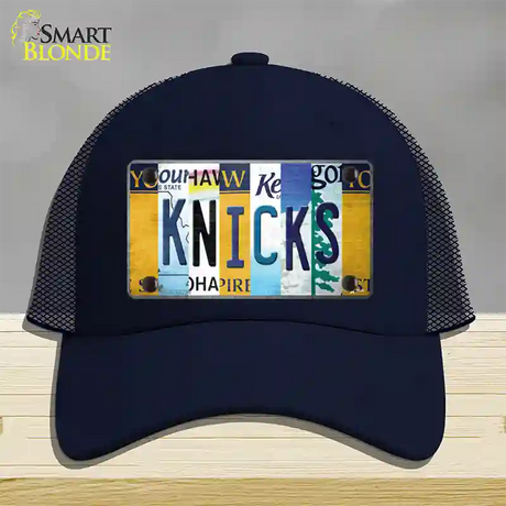 Knicks Strip Art Novelty License Plate Hat Tag Mesh / Navy